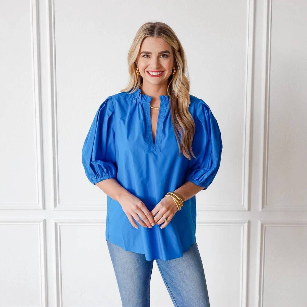 NEW CARYN LAWN anna top in royal